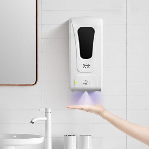 1000ML Automatic Soap Dispenser Touchless Hand Disinfection Machine Wall-mounted Liquid Soap Spray Hand Sanitizer Dispenser
