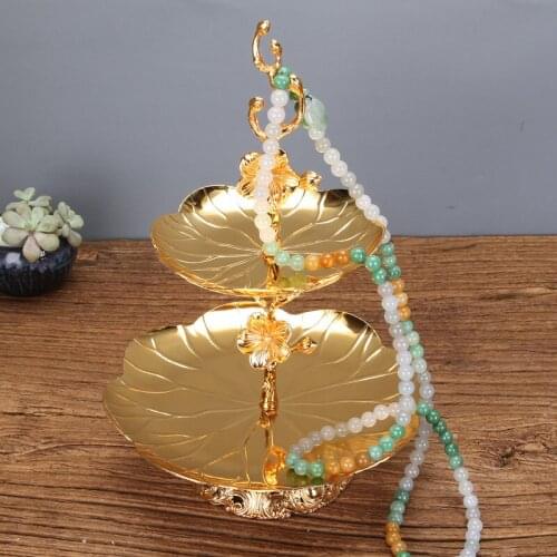 2-layer fruit plate home metal afternoon tea coffee snack cake stand