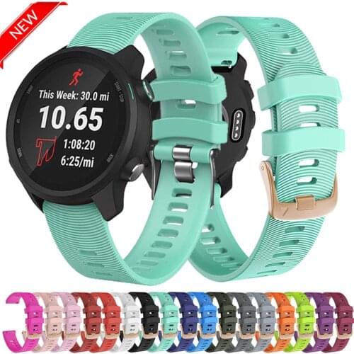 20mm Silicone Sport Watch Band For Garmin 245 Watch Strap Sports For Forerunner 245M/645/Vivoactive3/Vivomove HR Bracelet