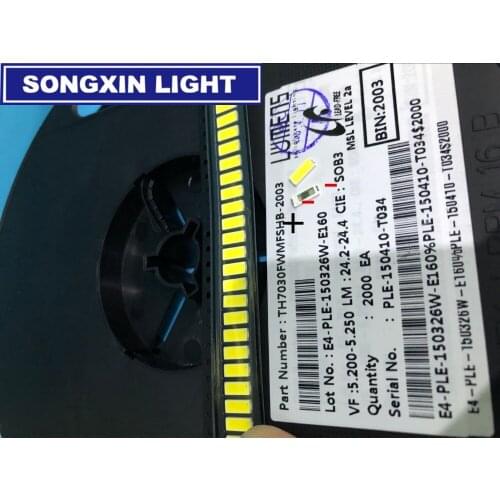 2000pcs LUMENS LED Backlight 1W 7030 6V Cool white LCD Backlight for TV TV Application SATE7030P2-GW