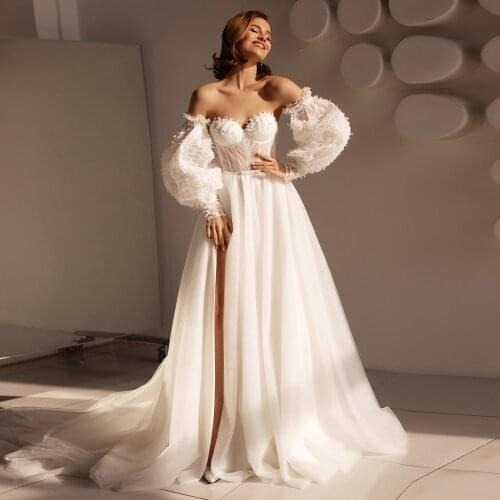 Romantic Lace Appliques Wedding Dresses 2020 Sexy Sweetheart Spaghetti Straps Sleeveless Backless Bridal Gowns Robe de Mariee