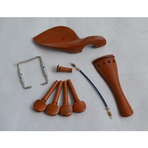 4/4 Violin Tailpiece, Chinrest, Pegs, Clamp, Endpin, Tailgut Wood NEW