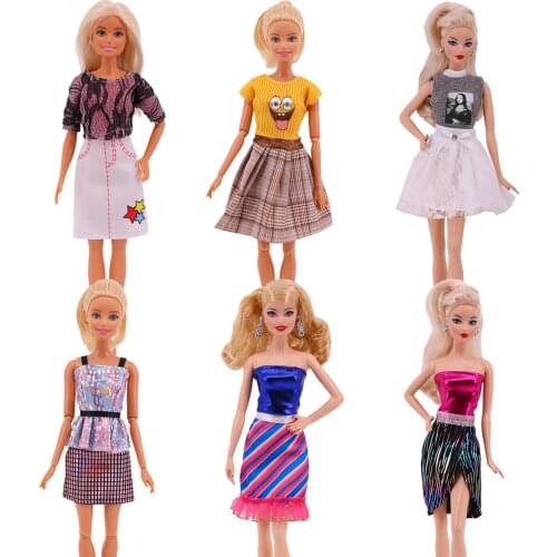 Barbies For Woman Fashion Sexy Dress Dollhouse Clothes Accessories Fits 27-29Cm Barbies Dolls Gift(excluding shoes)
