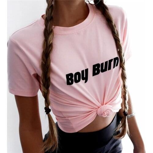 BKLD Letter Print Summer T Shirt Women Pink T-shirt Funny Women Tops Tee Shirt Femme 2018 New Arrival Casual Female T shirt Tops