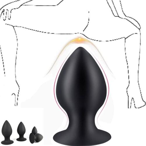 Adult Diary Squeezable Huge Butt Plug With Sucker Silicone Soft Large Anal Plug Speculum Anus Heavy Prostate Massager