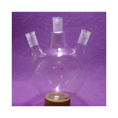 Round Bottom Flask,2000ML,24/40,Three Neck,3 Neck,2L,Lab Flask 24/40