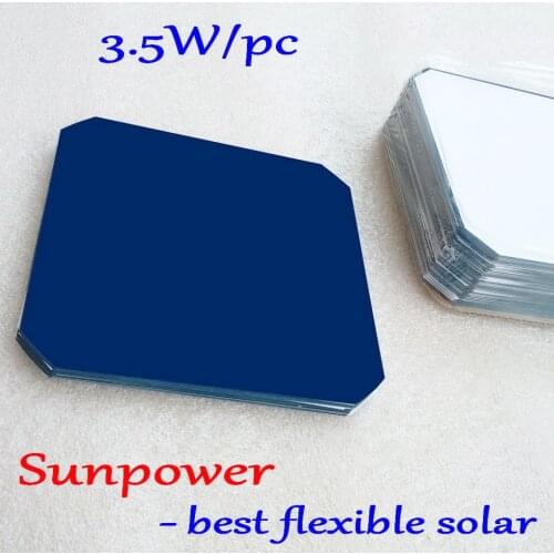 Flexible Sunpower solar cells Max 3.5W/pc DIY monocrystalline flexible solar cells panel can be bent