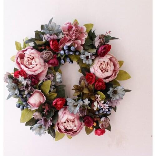 Simulation of peony wreath 35cm doors and Windows, walls, wedding, Halloween, Easter, Christmas decoration home decoration