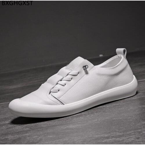Leather Casual Shoes for Man 2021 Fashion Mens Shoes Casual Men Sneakers Skateboard White Running Shoes Men Zapatillas De Hombre