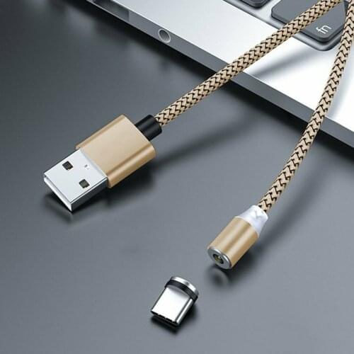 Magnetic USB Cable For Xiaomi Samsung Type C Cable LED Fast Charging Data Charge Micro USB Cable Cord Wire