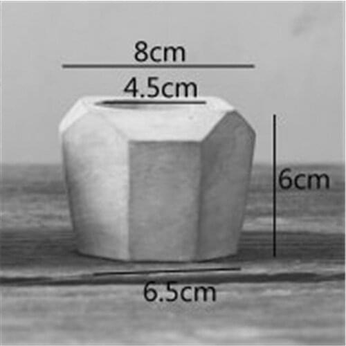 Small 3D Decorative Concrete Silicone Molds DIY Clay Planter Cement Pot Mold