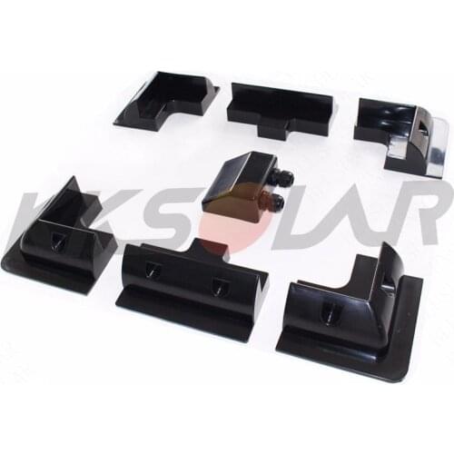 7PCS/SET UV Resistant Solar Panel ABS Mounting Kit black corner mount and side bracket for RV, Boat & Caravan