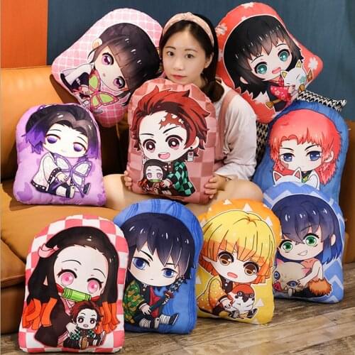 35/45CM Demon Slayer Kimetsu No Yaiba Kamado Tanjirou Kamado Nezuko Agatsuma Zenitsu Rengoku Kyoujurou Soft Plush Pillow Doll