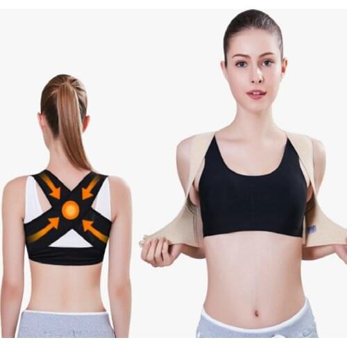 Invisible Chest Brace Up Women Posture Corrector Back Support Bra Body Shaper Vest Breast Lifter Shapewear Breathable Adjustable