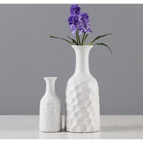 Nordic Modern Art Flower Vase Home Decoration Contracted Ceramic Flower Vase Plant Holder Desk Hydroponics Decor Figurine