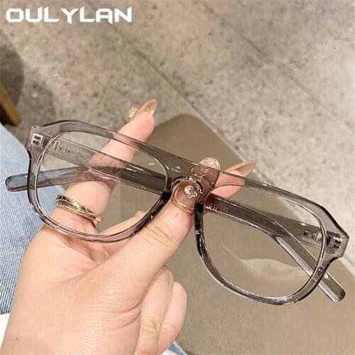 Oulylan Anti Blue light Glasses Frame Men Women Transparent Eyeglasses Frames Optical Compute Gaming Spectacle Male Fake Glasses