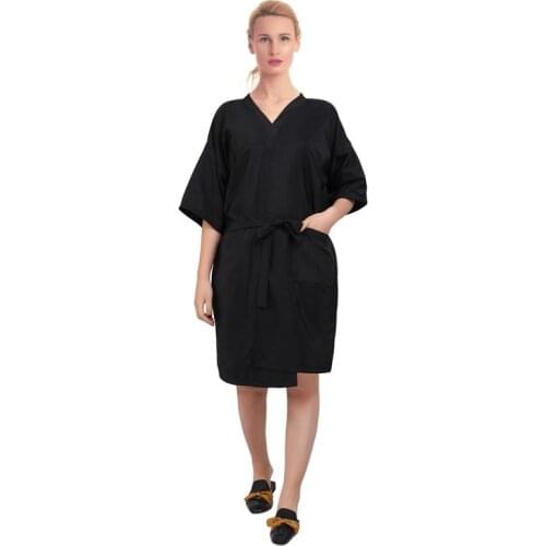 Professional V Neck SPA Barber Guest Clothes Hairdresser Overalls Beauty Pro Salon Client Gown Robe Hairdressing Hair Cape
