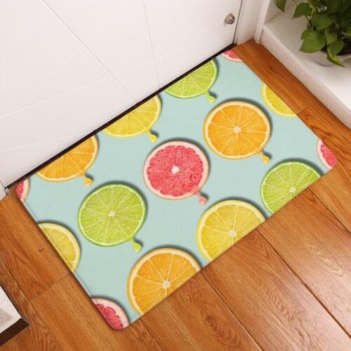 Zeegle Fruits Series Printed Modern Hallway Mats Anti-slip Floor Mats Bedroom Carpets Bathroom Bath Mats Kitchen Rugs Door Mats