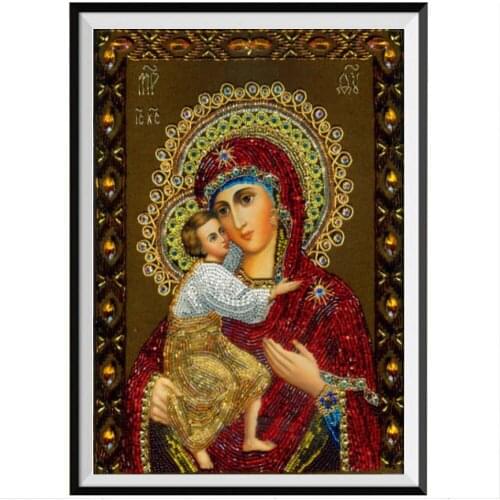 Religious Paintings, Mosaic Embroidery, Cross Stitch Crafts, Round Diamonds, Wall Decorations, Handicrafts