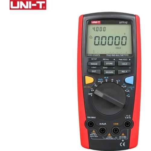 UNI-T UT71C Intelligent Digital MultiMeter True RMS Max Display 39999 Volt Amp Ohm Capacitance Temp Tester USB Data Transfer