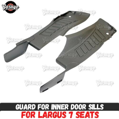 Guard of inner door sills for Lada Largus 2011- ABS plastic 4 or 2 pcs accessories protect of carpet car interior molding