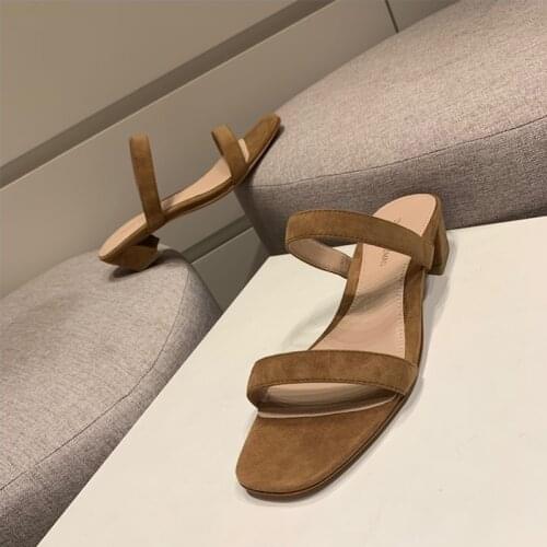 2021 Summer designer brand slippers high quality natural leather ladies sandal fashion flat shoes ladies slipper Multiple Colors