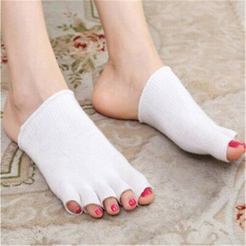 1pair Toe Separator Soft Five Finger Hallux Valgus Straightener Orthodontic Silicone Toe Cover Foot Care Tool Orthopedic Insole