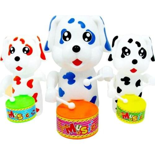 1pc Funny Cute Dog Rabbit Drumming Toys Clockwork Wind Up Developmental Children Lovely Educational Toy Gifts color random