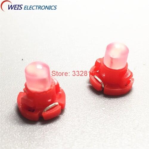 100PCS T4.2 COB Dashboard Winding Light Bulbs 10MM BASE Warning Indicator Interior Light Wedge 12V blue green red yellow white