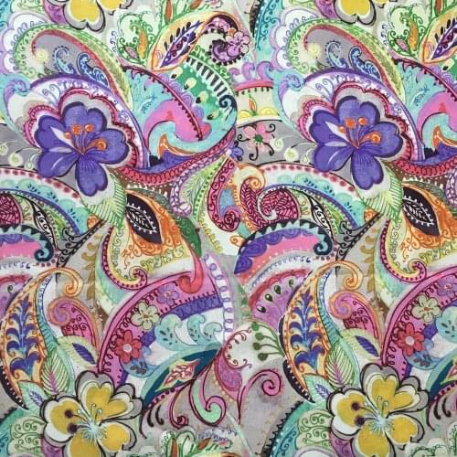 2 Colors Floral Digital Print Chair Upholstery Sofa Armchair Fabric Decorative Cloth 140 cm Width Sell by meter
