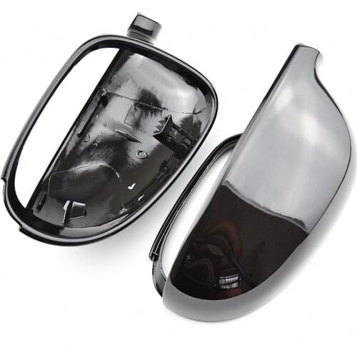 2PC Black For VW GOLF 5 V MK5 GTI Jetta Passat B5.5 B6 EOS Sharan Superb Side Wing Rear View Mirror Cover Replacement Caps Shell