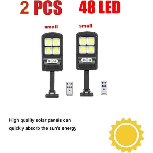 2 pcs tabular oblong Solar Lights Outdoor Flood Lamp Sun Powered Spotlight solar wall lamp motion sensor remote for Garden Stree
