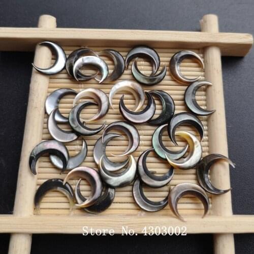 200pcs/lot 12mm Natural Moon cut Mother of Pearl shell for DIY Jewelry Moon cut Mother Pearl Shell
