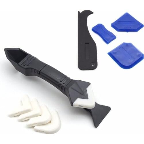 5sets per Order Caulking Tool Kit & Silicone Scraper Tool Kit , 3 in 1 Silicone Sealant Replace & Removal Tool Kit
