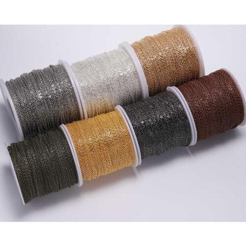 5 m/lot Gold/Bronze Plated Necklace Chain For Jewelry Making Findings DIY Necklace Chains Materials Handmade Supplies