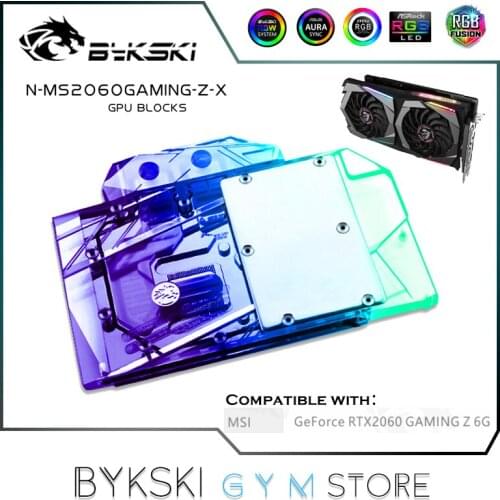 Bykski GPU Water Block For VGA MSI RTX2060 GAMING Z/ VENTUS Graphics Card Water Cooling,VGA Radiator,5V/12V N-MS2060GAMING-Z-X
