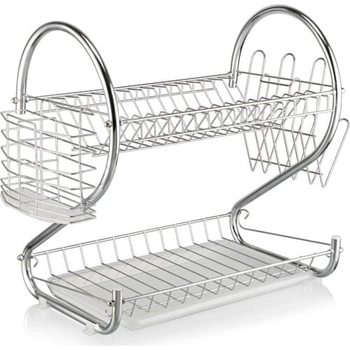 Storage Holder Rack Stainless Steel DIY Kitchen Organizer Multifunction Kitchen Shelf Rack Wall Drain Dish Rack Spice Organizer