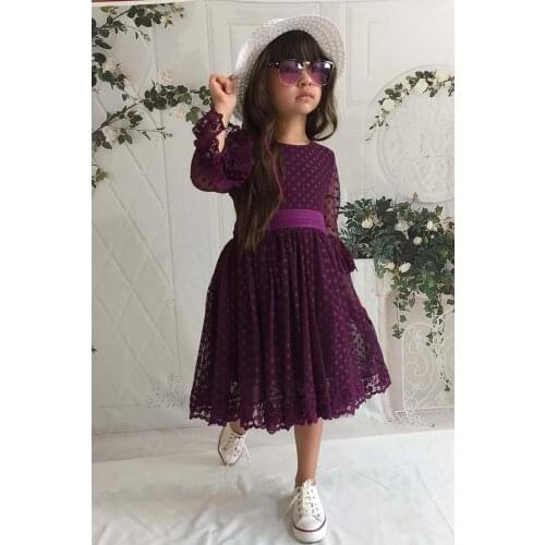 Damson Capped Ruched Female Child Dress