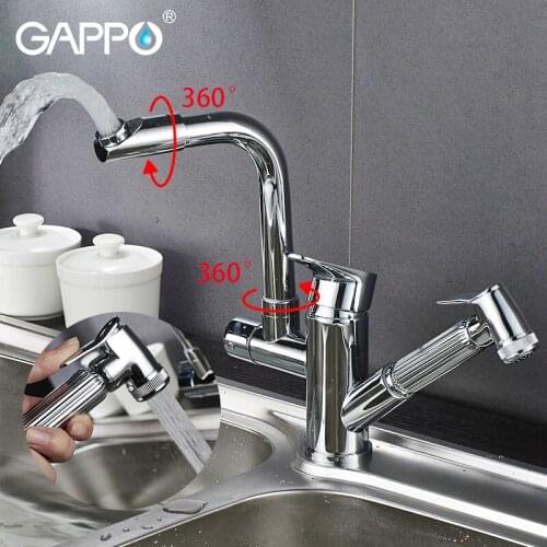 Gappo kitchen Faucet rotatable kitchen pull out mixer Faucets flexible kitchen water sink mixer tap grifos fregadero cocina