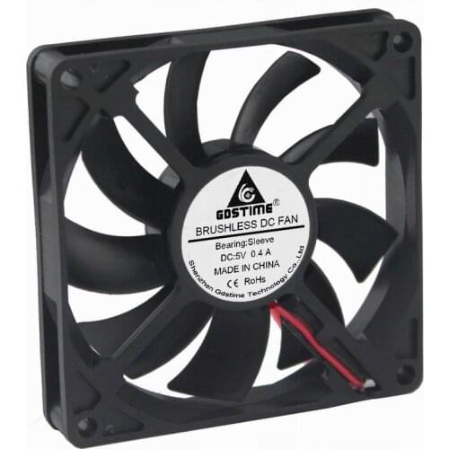 Gdstime 1 piece 8015 2Wire 2Pin DC 5V 3 inches 80mm x 15mm 8cm Machine Cooling Fan 80mm*80mm*15mm