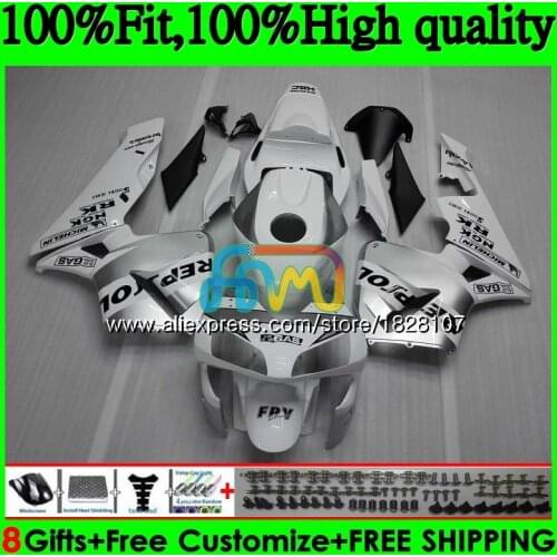 Injection For HONDA CBR 600RR 600F5 600CC Repsol silver F5 03 04 108BS.6 CBR600RR CBR600F5 CBR 600 CBR600 RR 2003 2004 Fairings