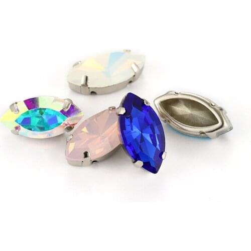 Astrobox Fancy Navette Claw Stone Sew On Rhinestones Glass Crystal Stones Loose Beads DIY Clothing & Accessories Jewelry Making