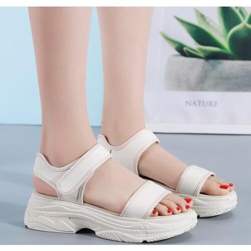 AARDIMI Classic Gladiator Women Sports Sandals Ladies Hook&Loop Solid Shoes Woman Casual Plataformas Sandalias Mujer 2020 New