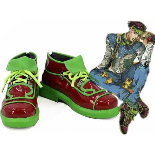 JOJOs Bizarre Adventure Rohan Kishibe Brown Cosplay Shoes Boots Custom Made