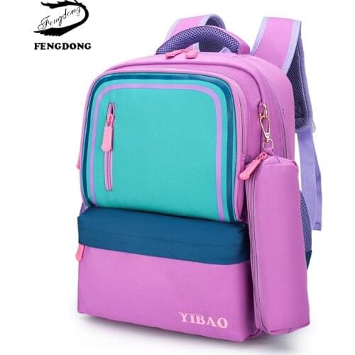 Cute Childrens Backpack Kawaii Schoolbag Waterproof School Bags For Teenager Girls 2021 Pen Case Shoulder Bag Handbags Mochila