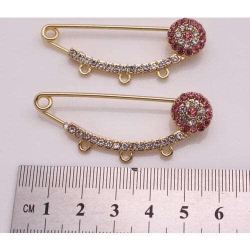 Muslim blue brooch pink Pin 2 pcs /lot