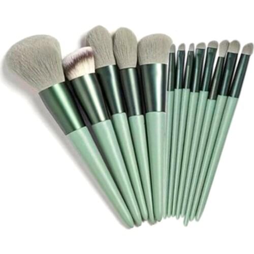 13pcs Makeup Brushes Set Blush Contour Foundation Blending Powder Brush Makeup Tool Cosmetic Tool Blush Loose Powder Brush Set