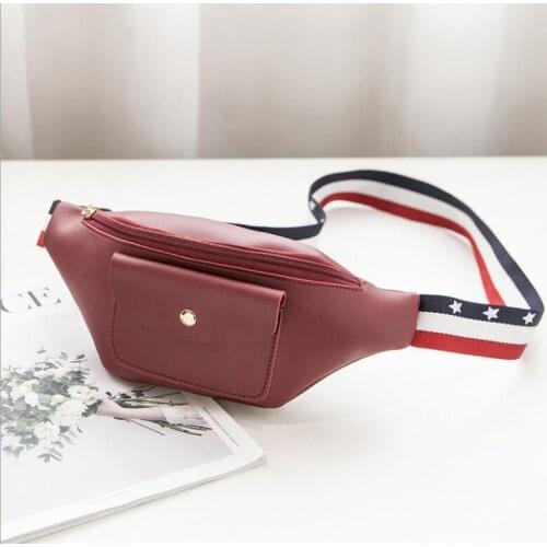 2021 New Womens Fashion Waist Bag PU Chest Bags Belt Packs