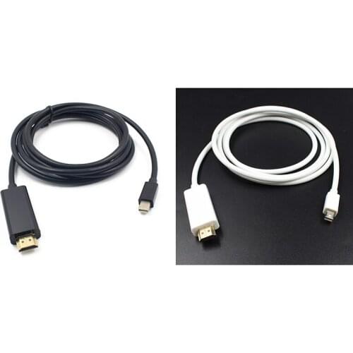 New Male to Male 1.8M Mini DP to HDMI Cable Thunderbolt Mini Displayport to HDMI Adapter for Pro Air for iMac