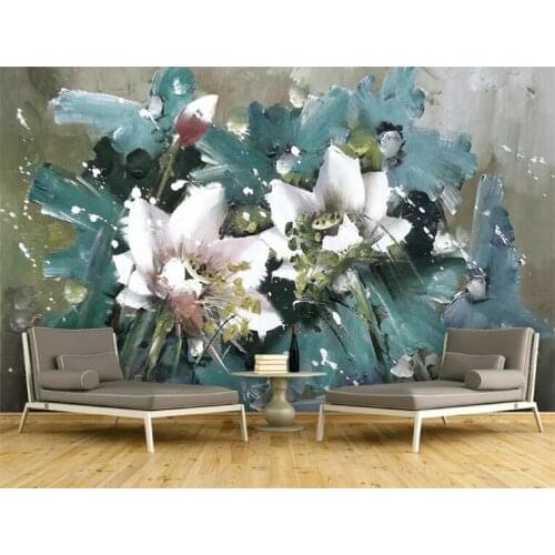 Wallpapers Youman Customize Wallpaper Murals Flowers Oil Painting 3d Wallpaper Living Room Embossed Background Restaurant Study
